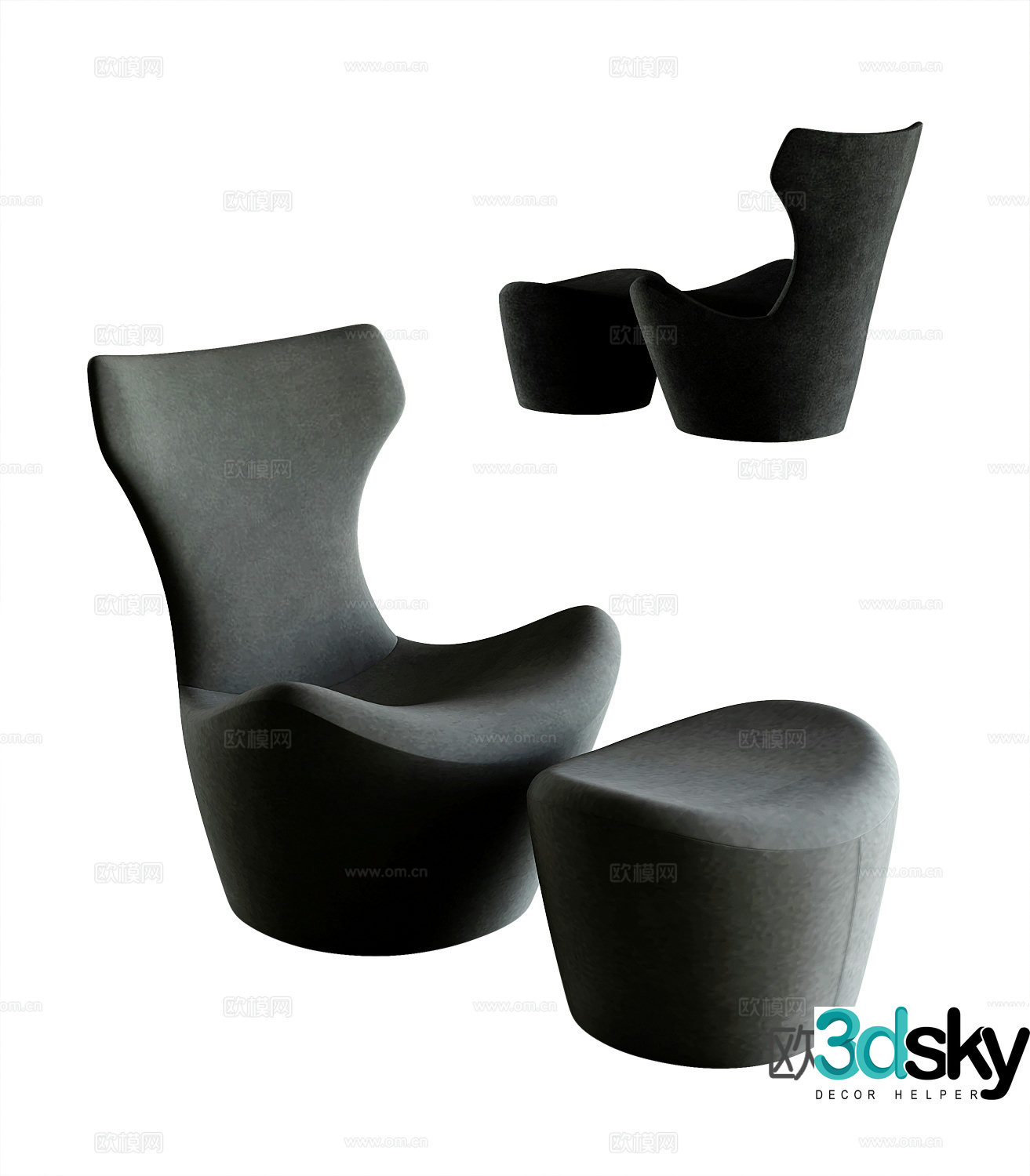 Modern leisure sofa 3d model