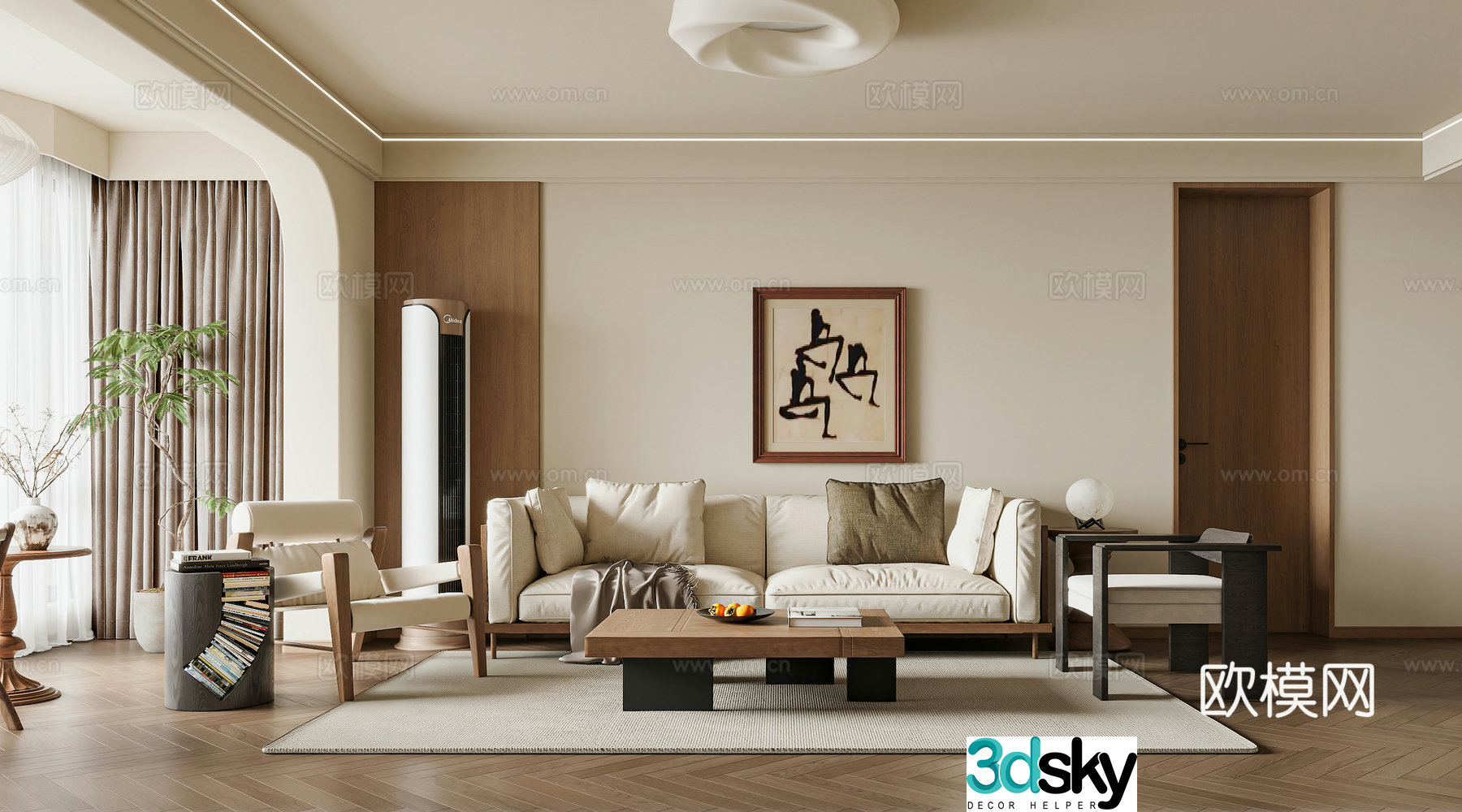 Medieval style living room 3D model
