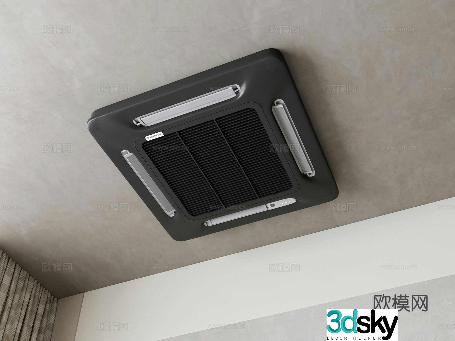 Modern central air conditioner 3d model