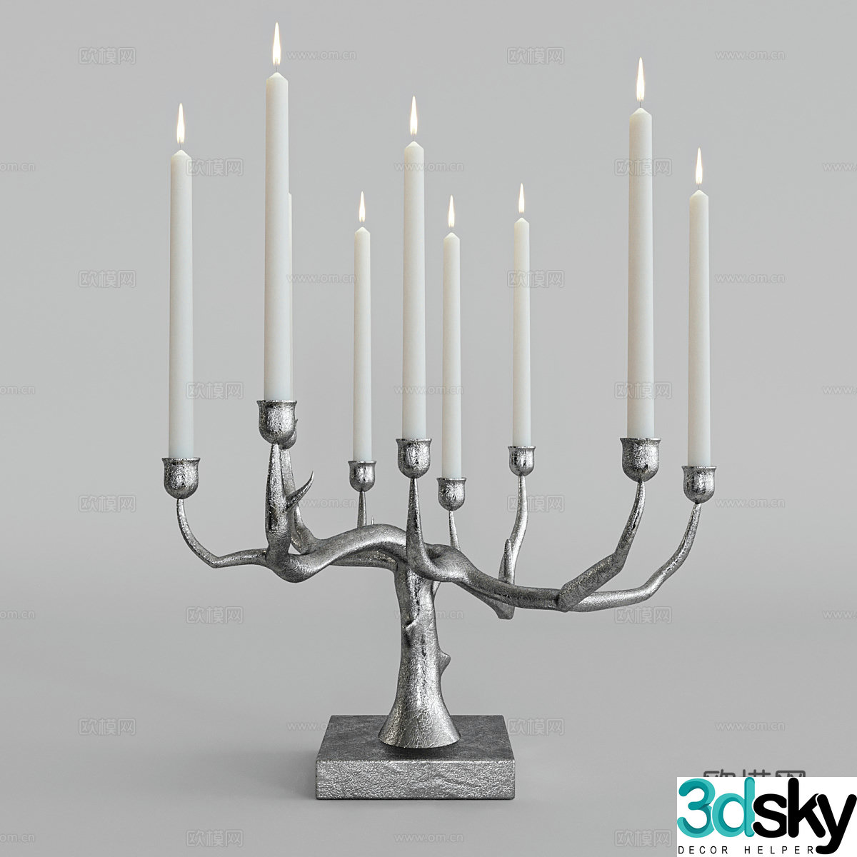 European style candlestick lamp 3d model