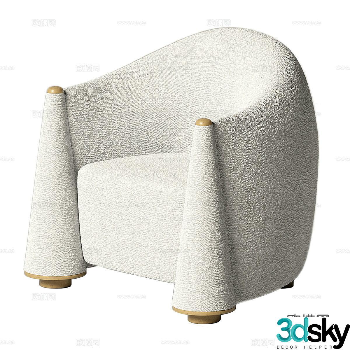 Modern single sofa 3d model