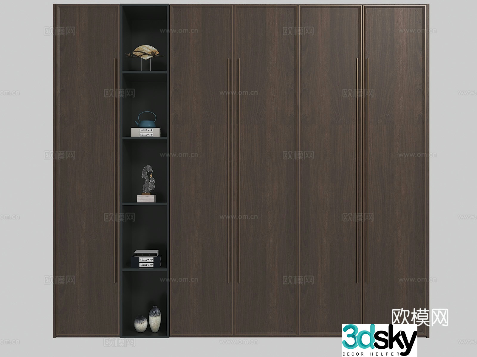New Chinese style wardrobe 3d model