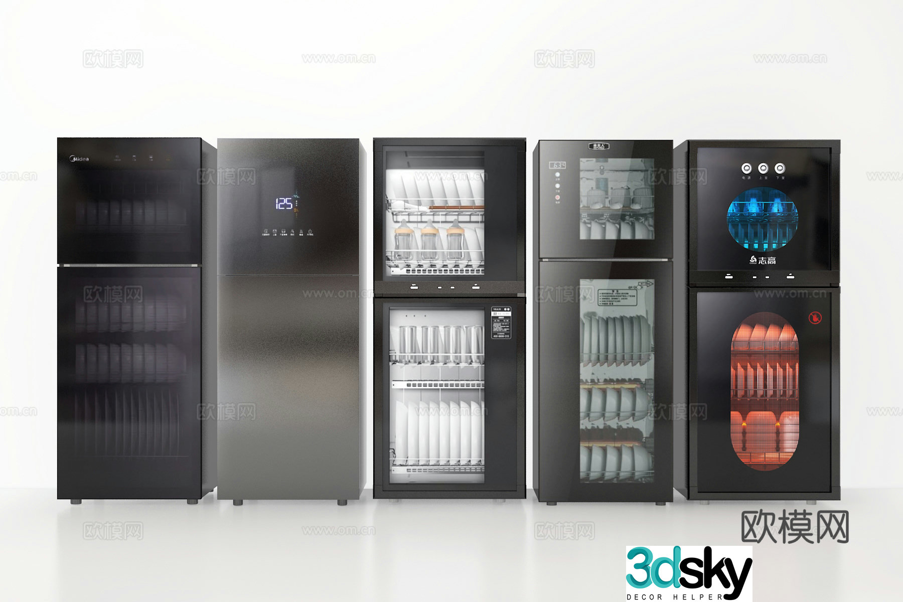 Kitchen appliances dishwasher disinfection cabinet 3d model