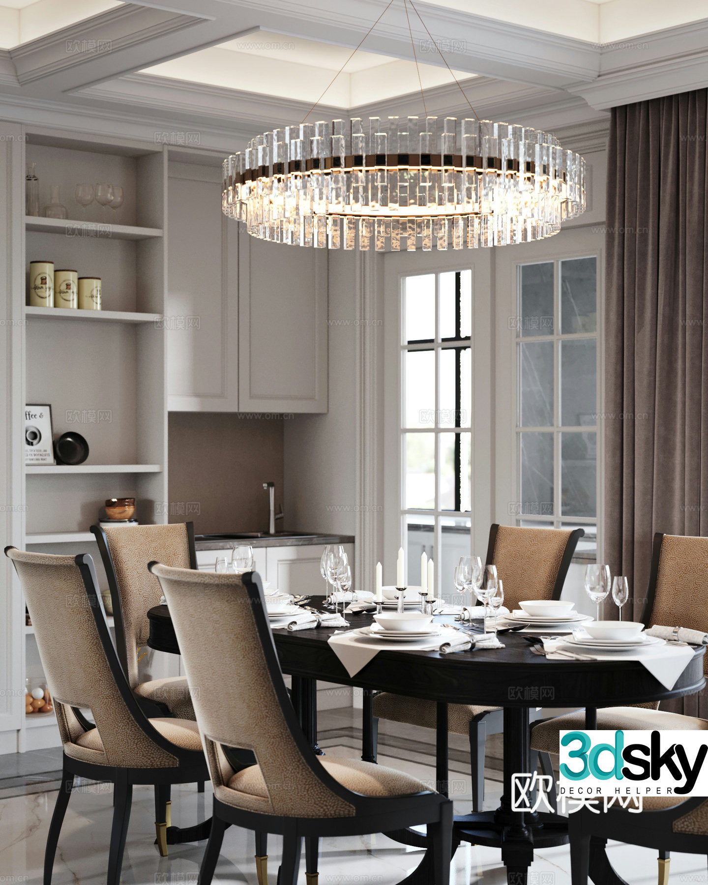 American restaurant 3d model
