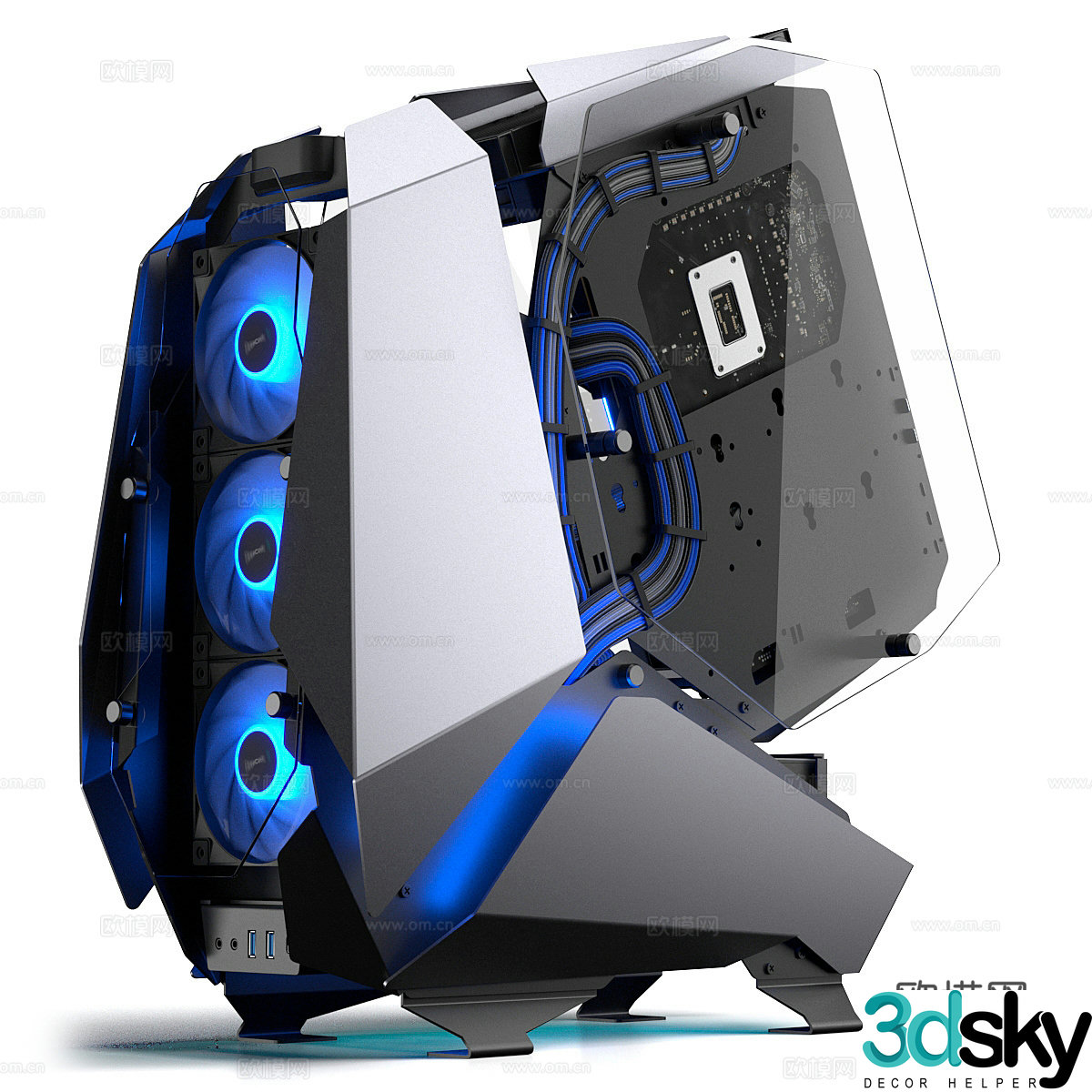 Desktop computer host computer accessories 3d model