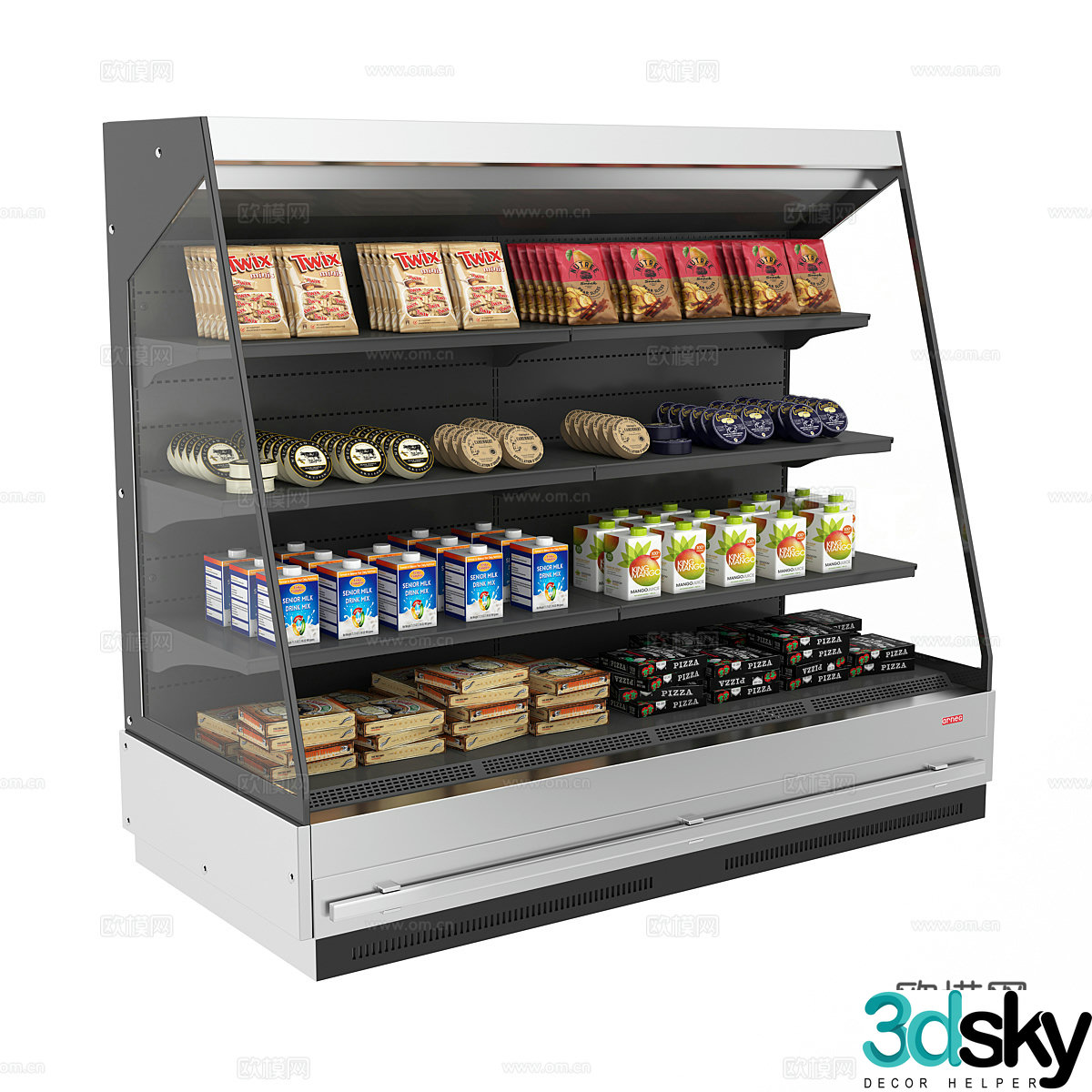 Modern refrigerated display cabinet 3d model