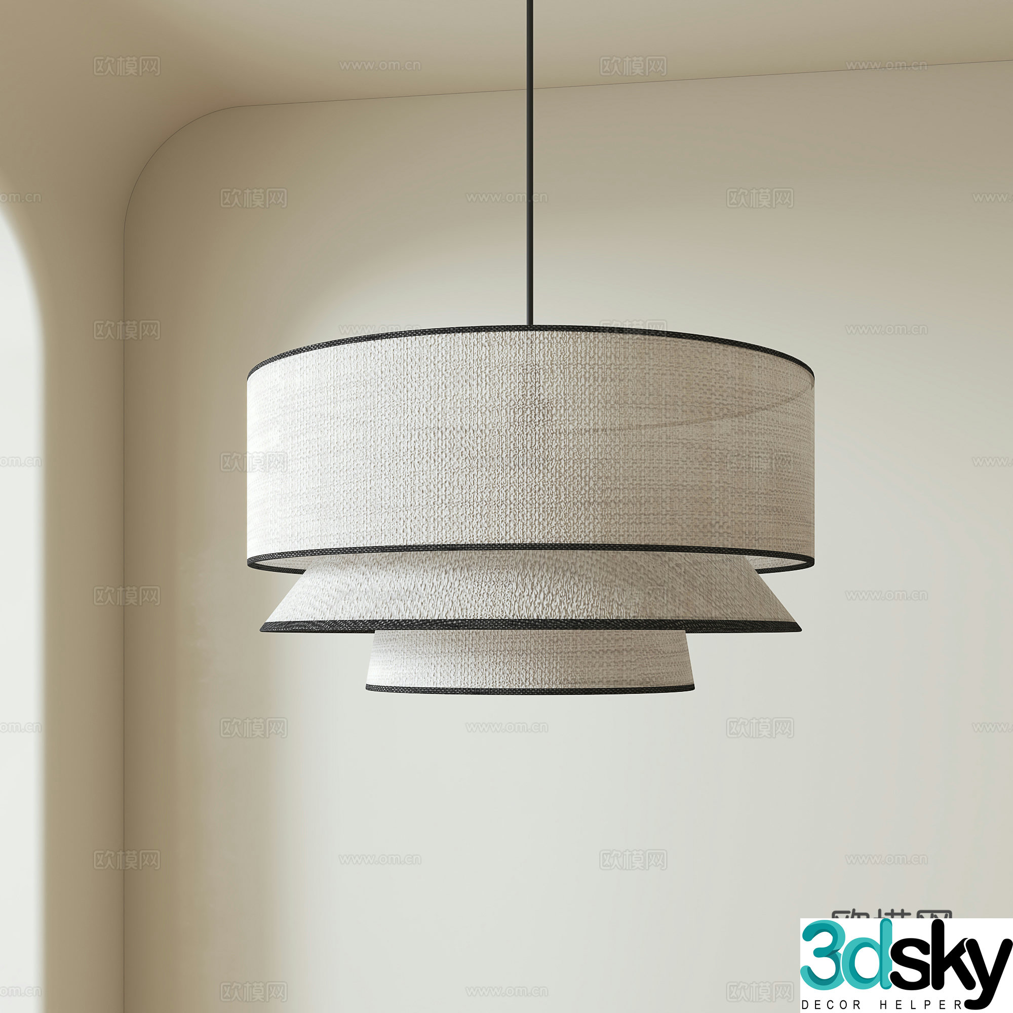 wabi-sabi chandelier 3d model
