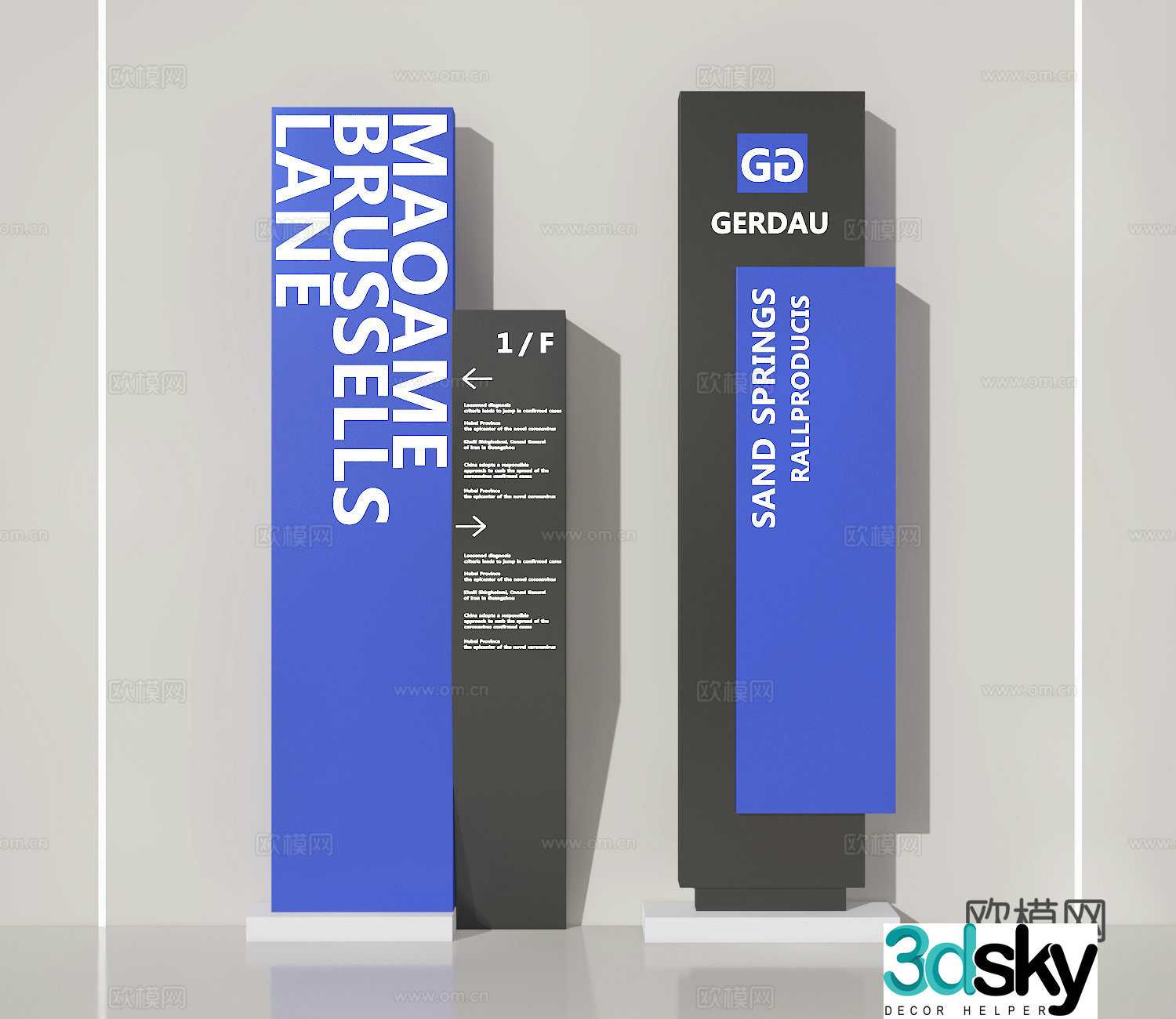 signage signage 3d model