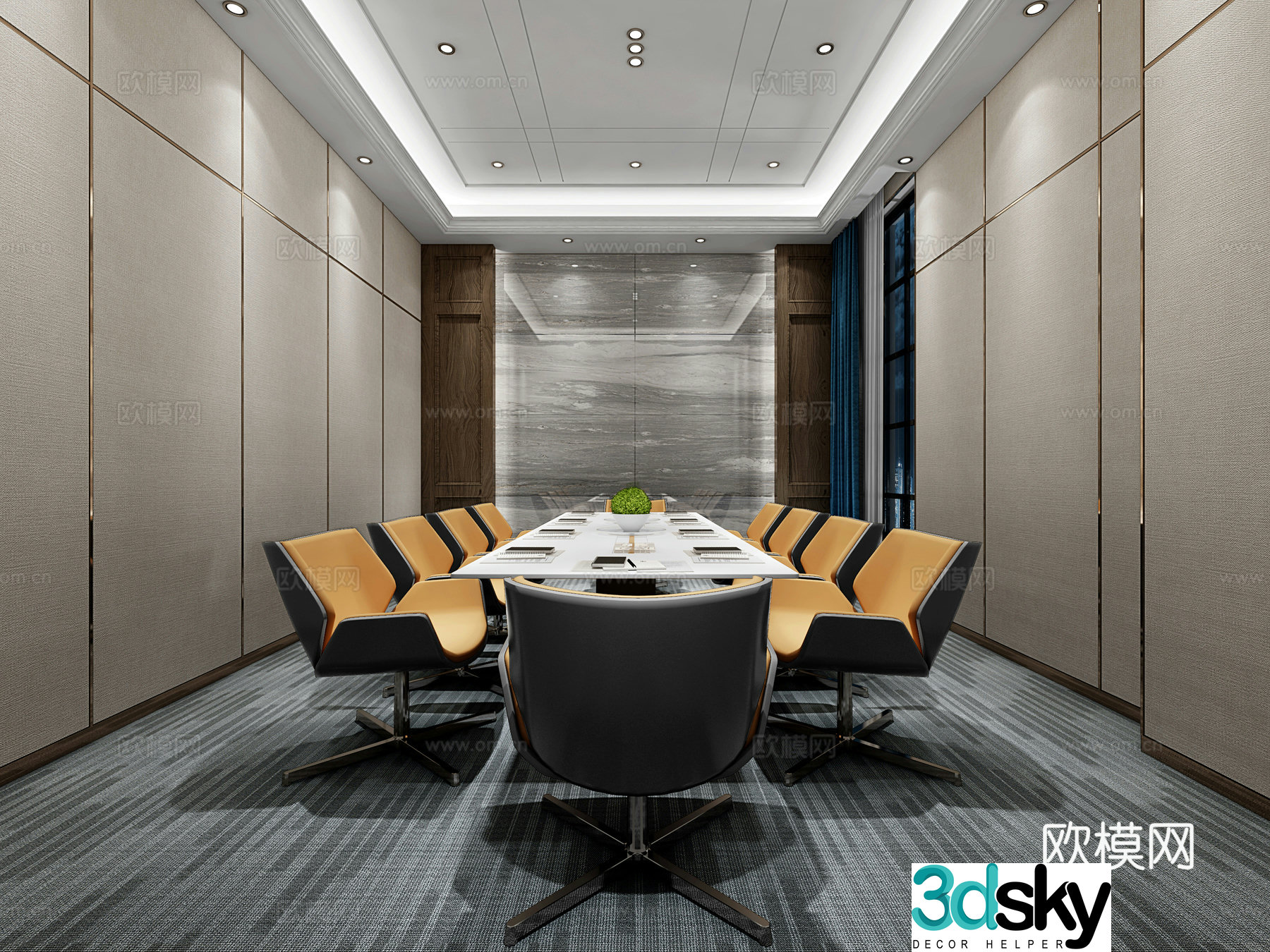 Modern conference room 3d model
