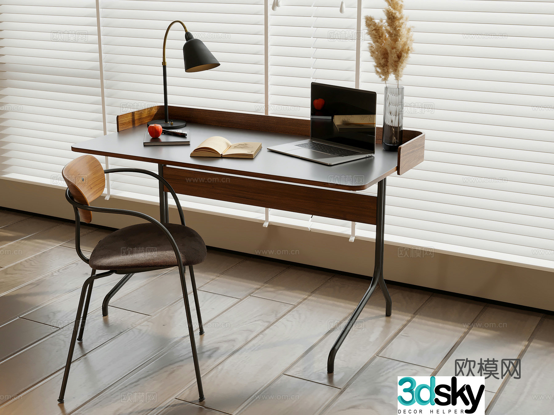 Medieval style desk 3d model