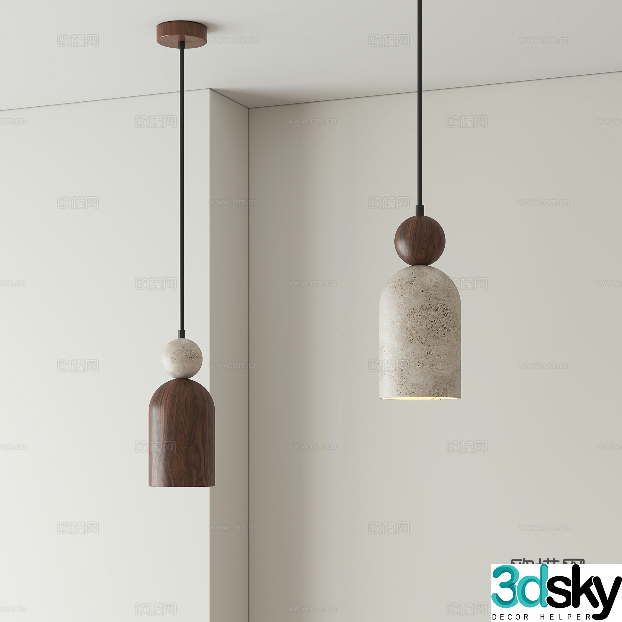 Medieval style chandelier 3d model