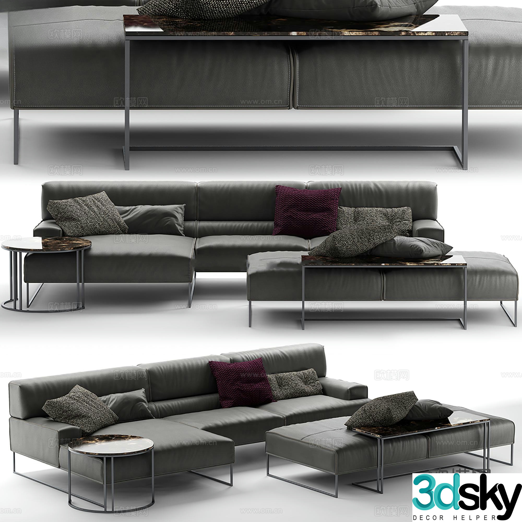 Modern modular sofa 3d model