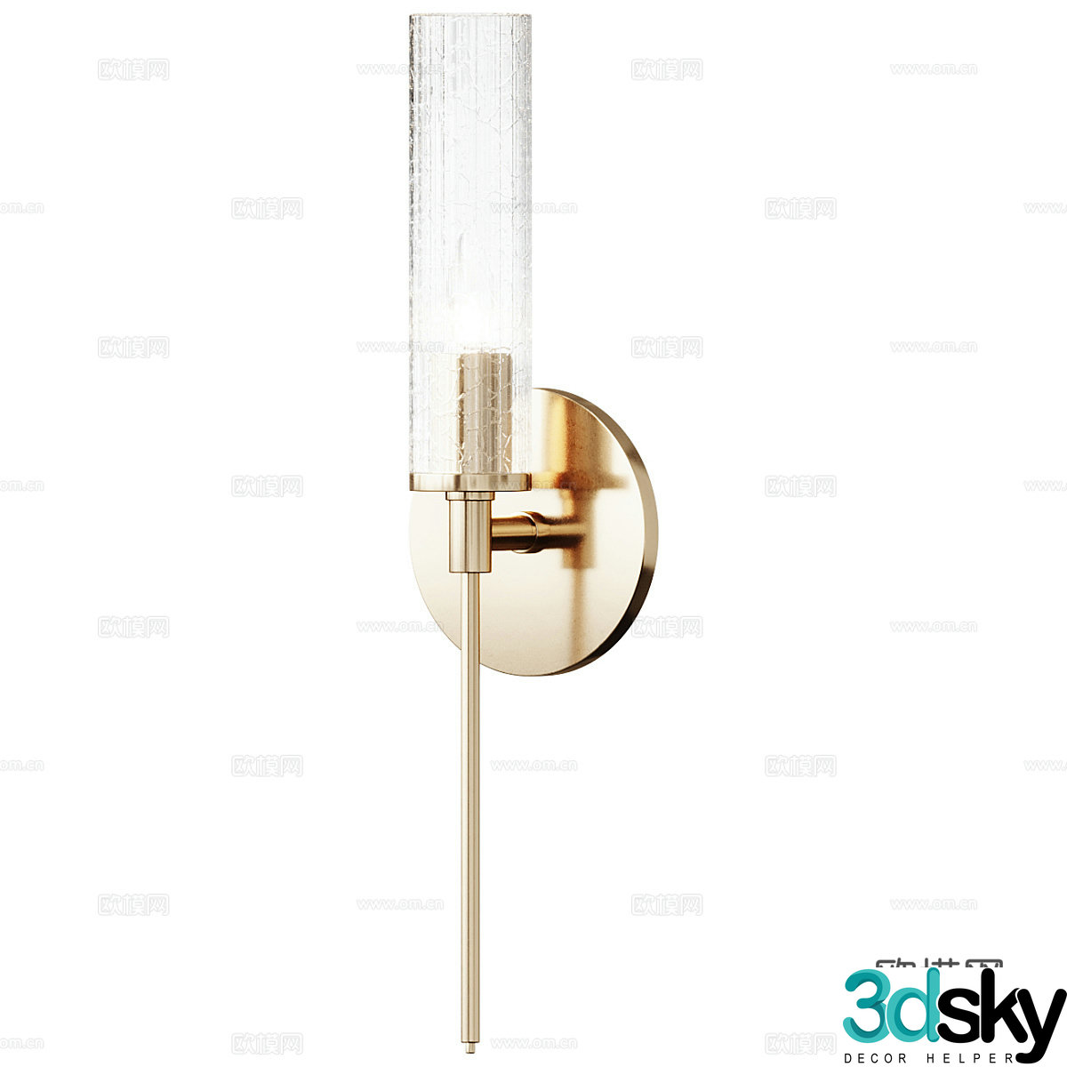 Light luxury glass wall lamp 3D model