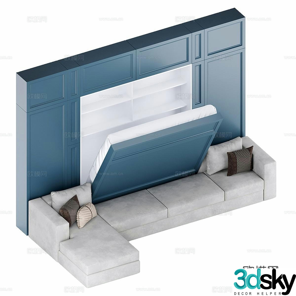 Olissys multi-seater sofa corner sofa 3d model