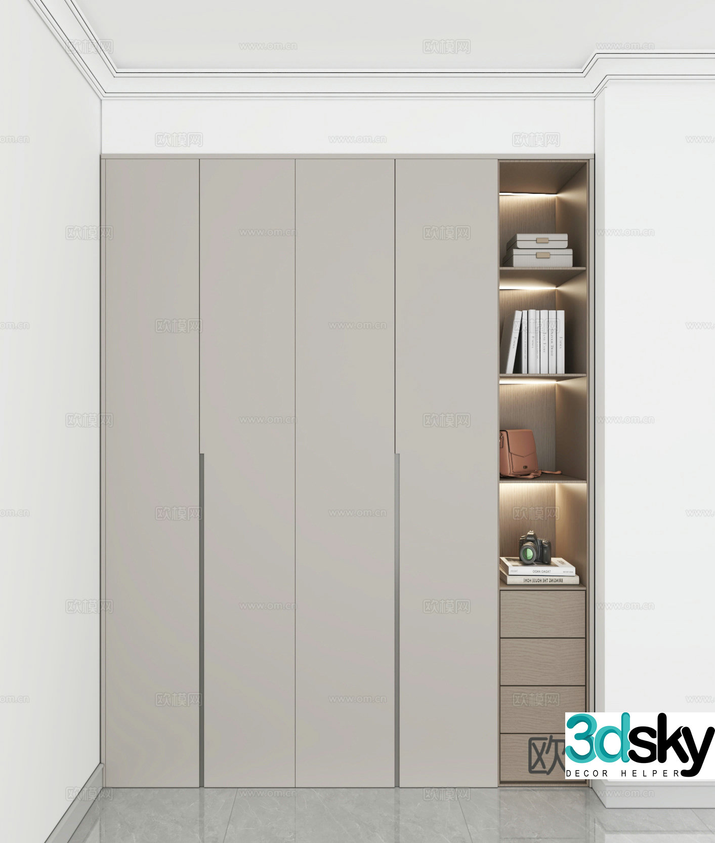 Modern wardrobe 3d model