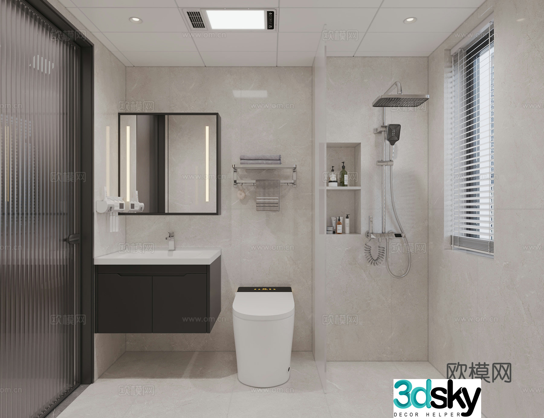 Italian bathroom bathroom 3d model