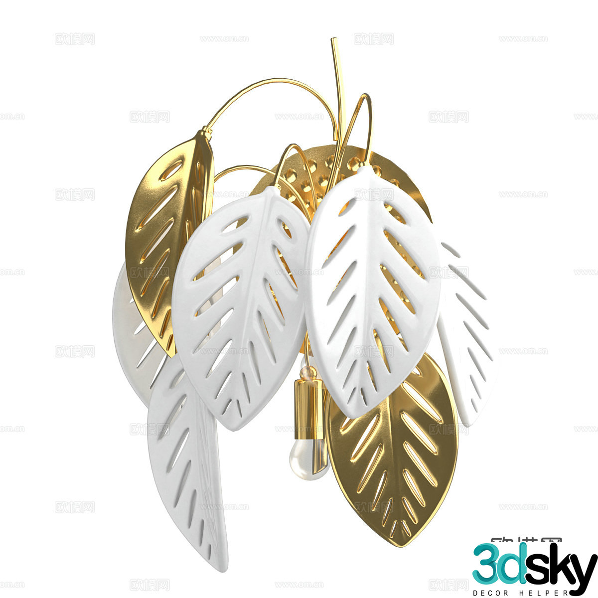 Light luxury wall lamp 3D model