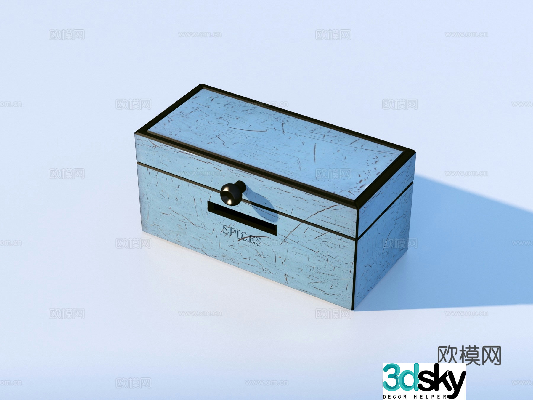 wooden box box storage box 3d model