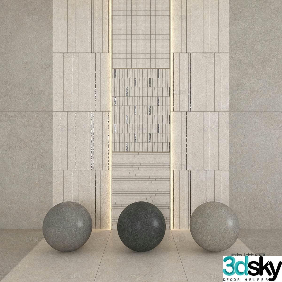 Floor tiles wall tiles cultural tiles 3d model