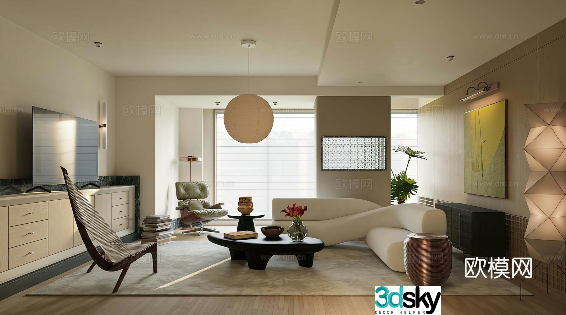 Medieval style living room 3D model