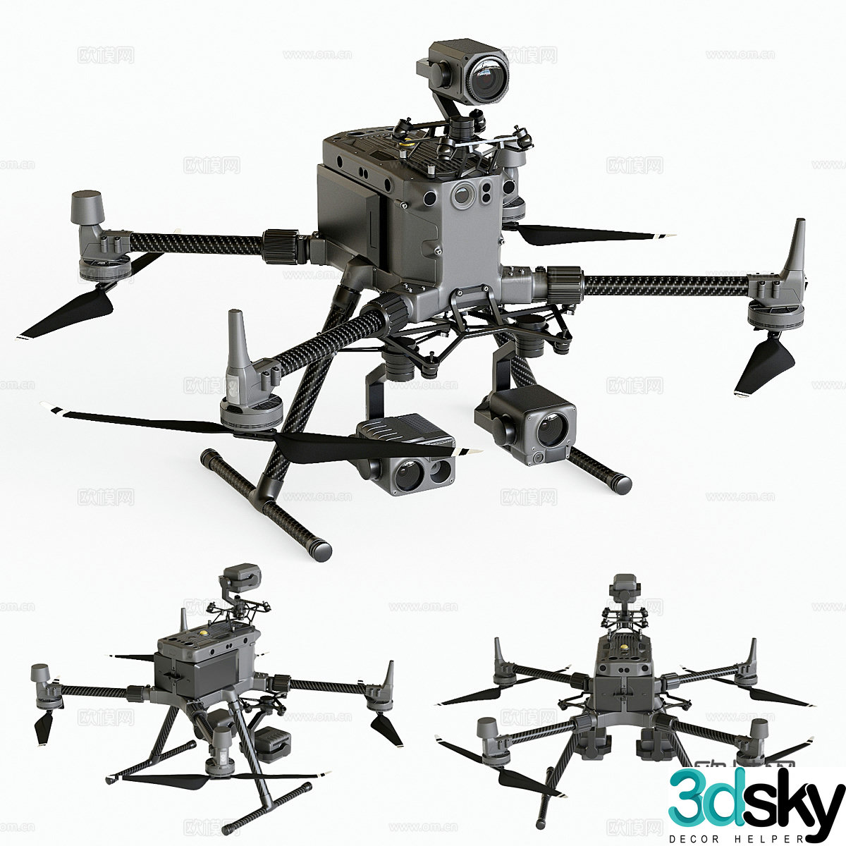 DJI drone 3d model