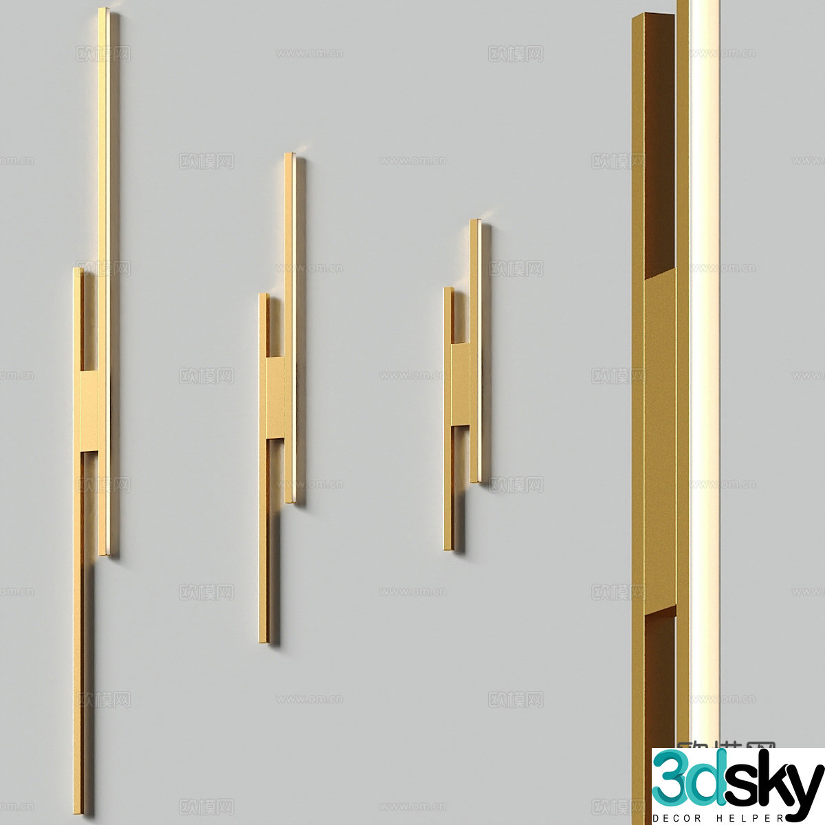 Light luxury wall lamp 3D model