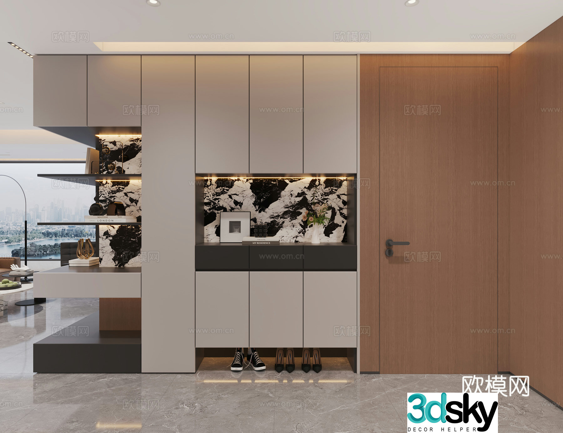 Italian style entrance aisle 3D model