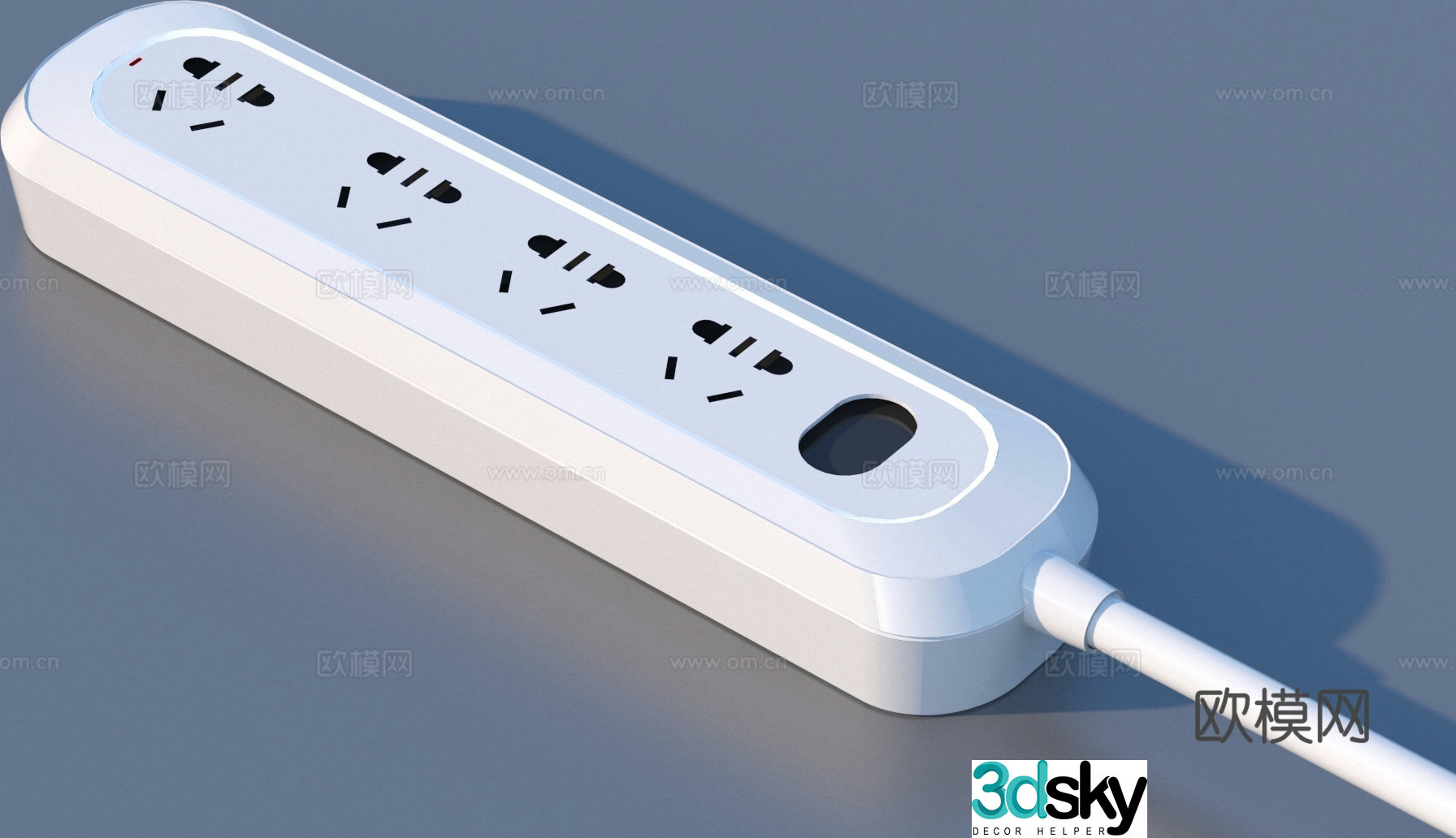 Power strip power strip switch socket 3D model