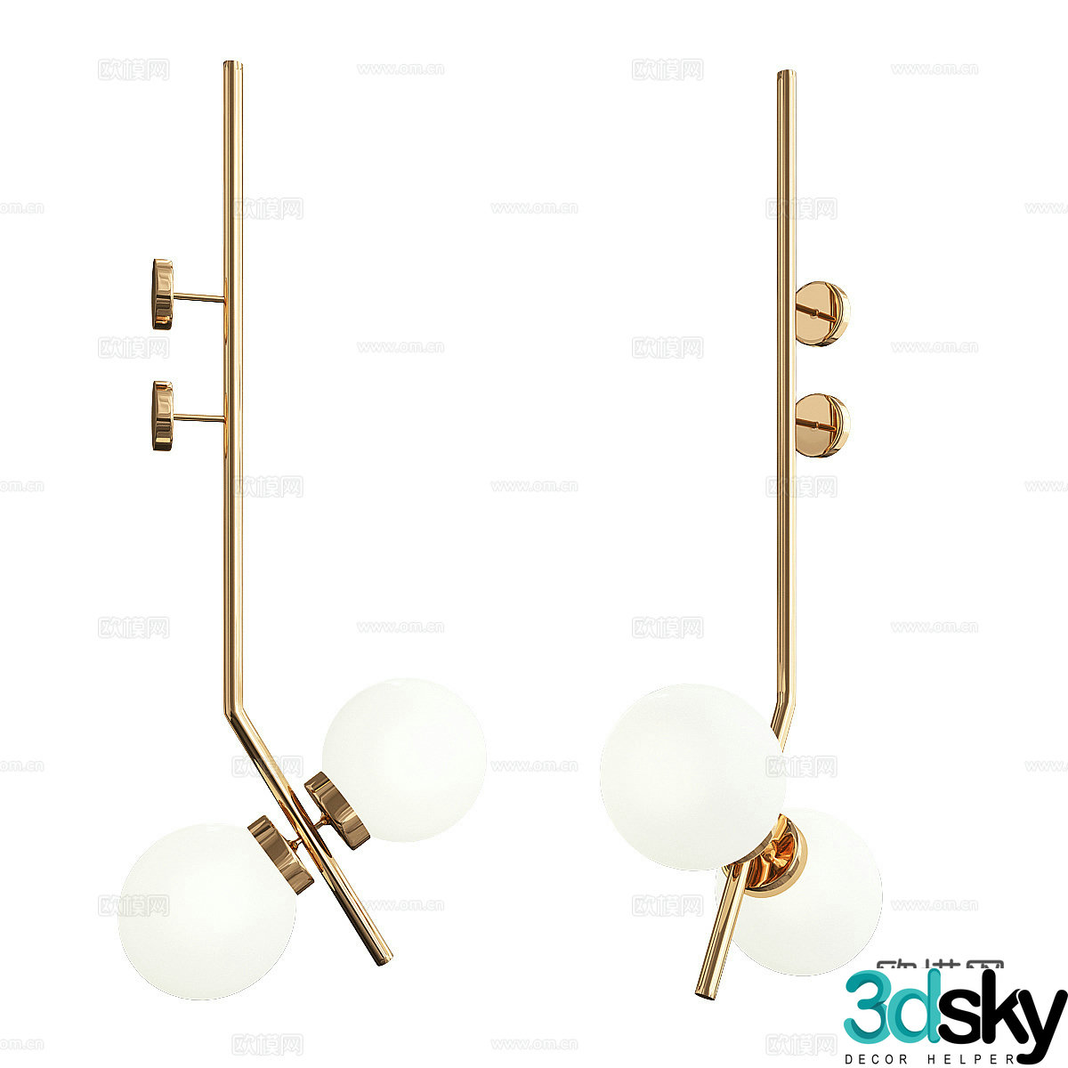 Light luxury wall lamp 3D model