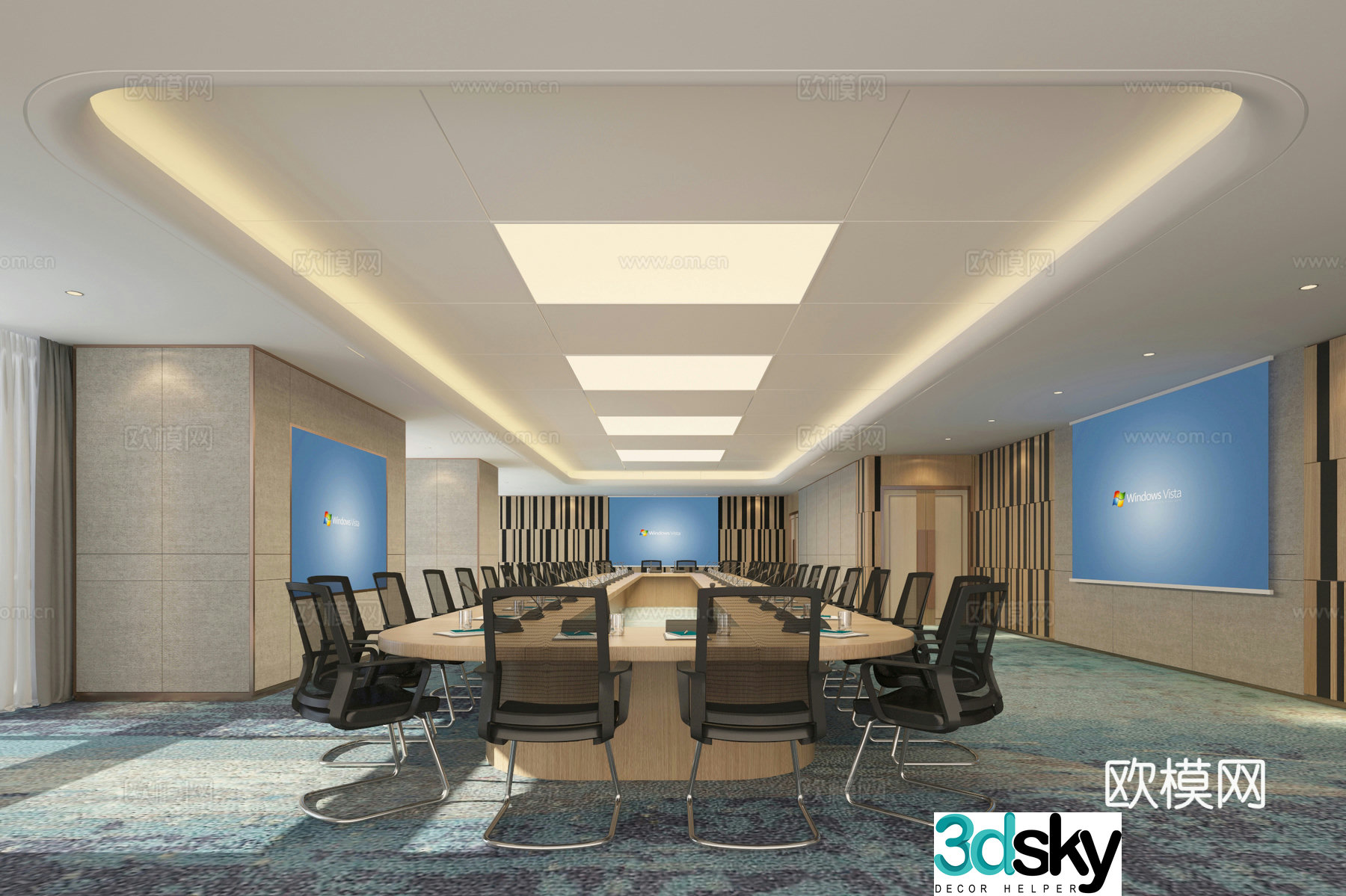 Modern conference room multifunctional room 3d model