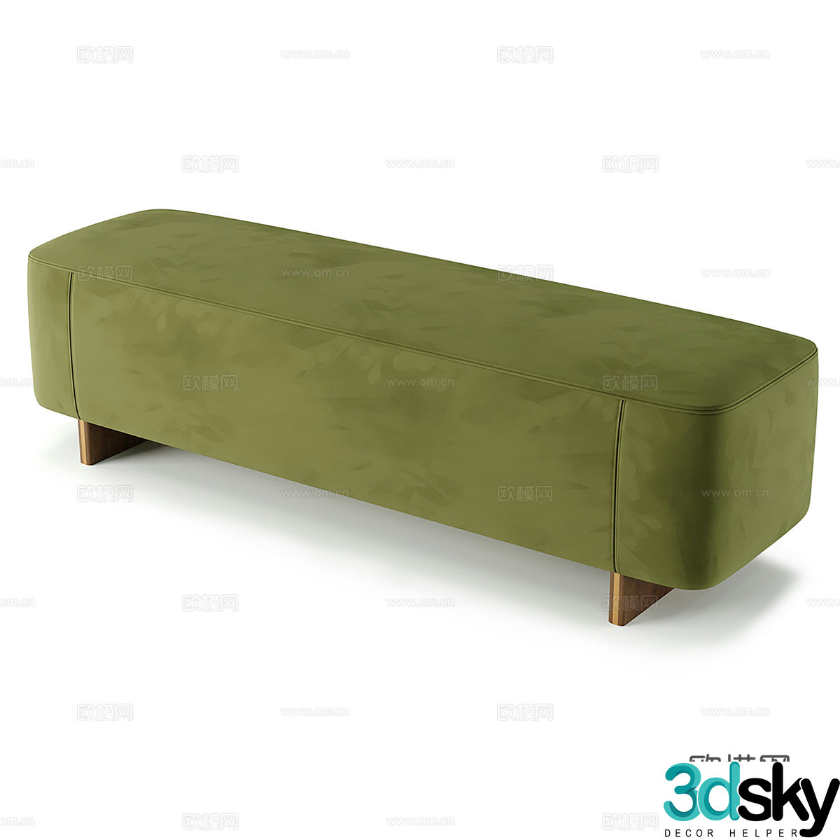 Modern footrest bedside stool 3d model