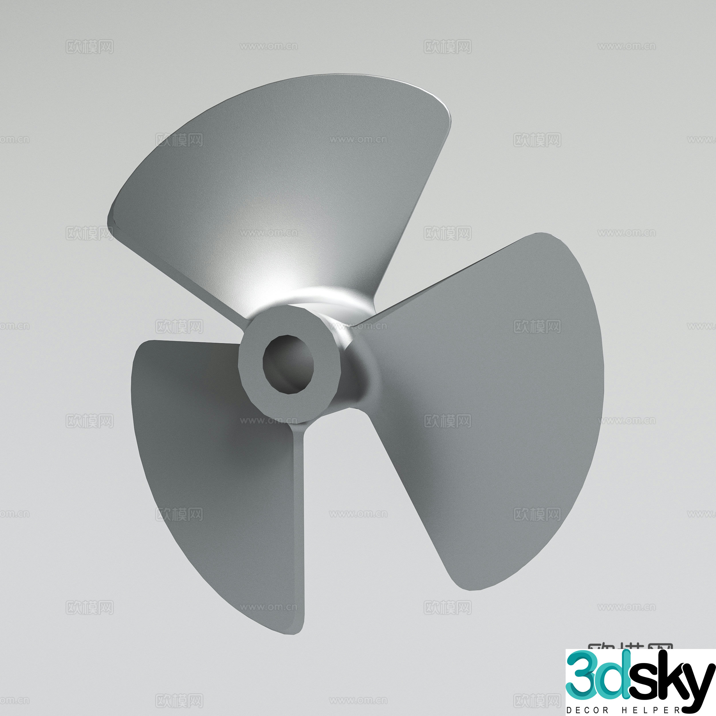 Three-axis CNC non-standard parts aluminum parts processing impeller three-axis wind wheel 3D model