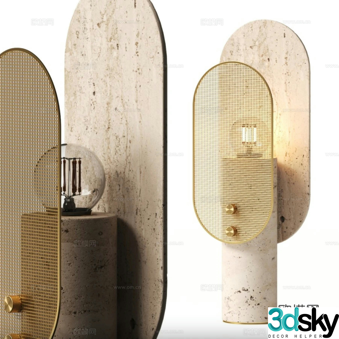 Wabi-sabi desk lamp 3d model