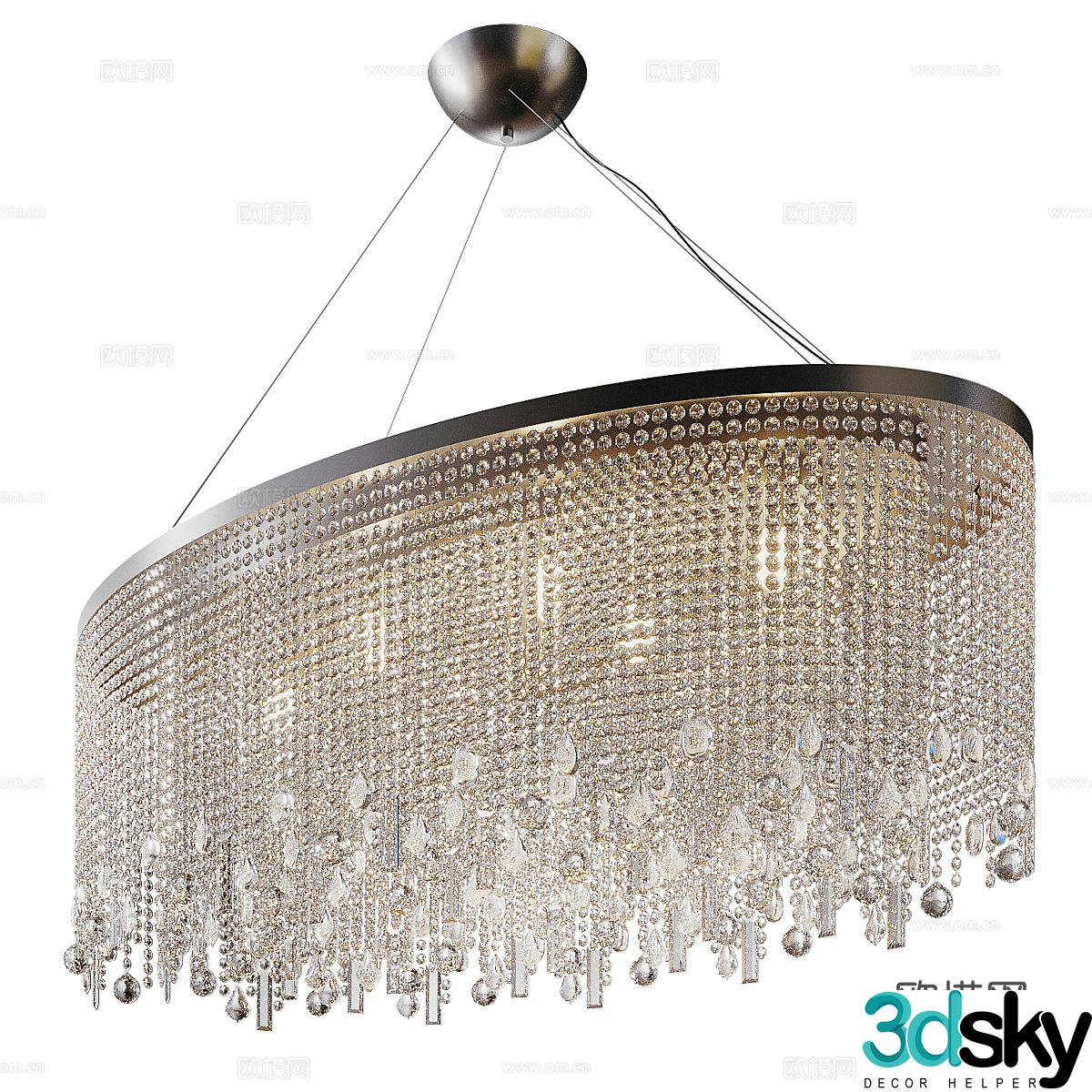 crystal chandelier 3d model