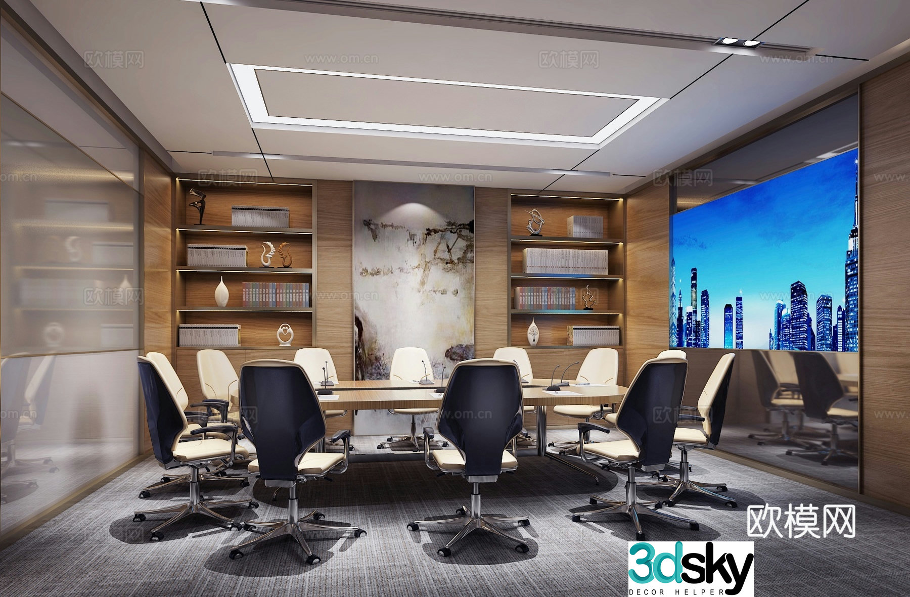 Modern conference room 3d model