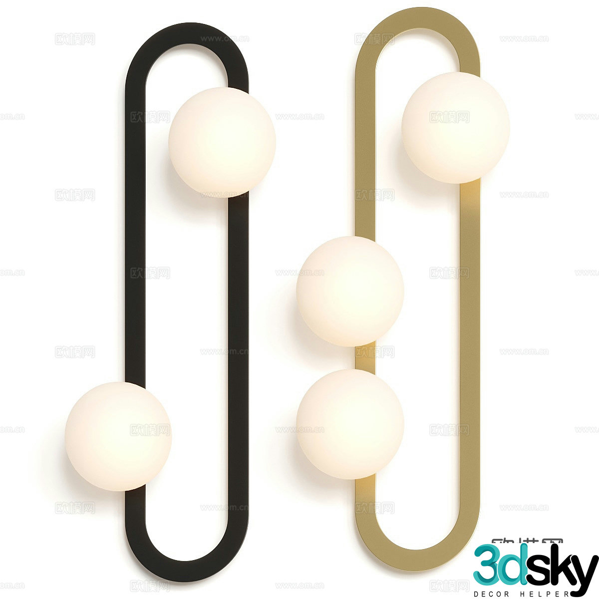 Modern wall light 3d model