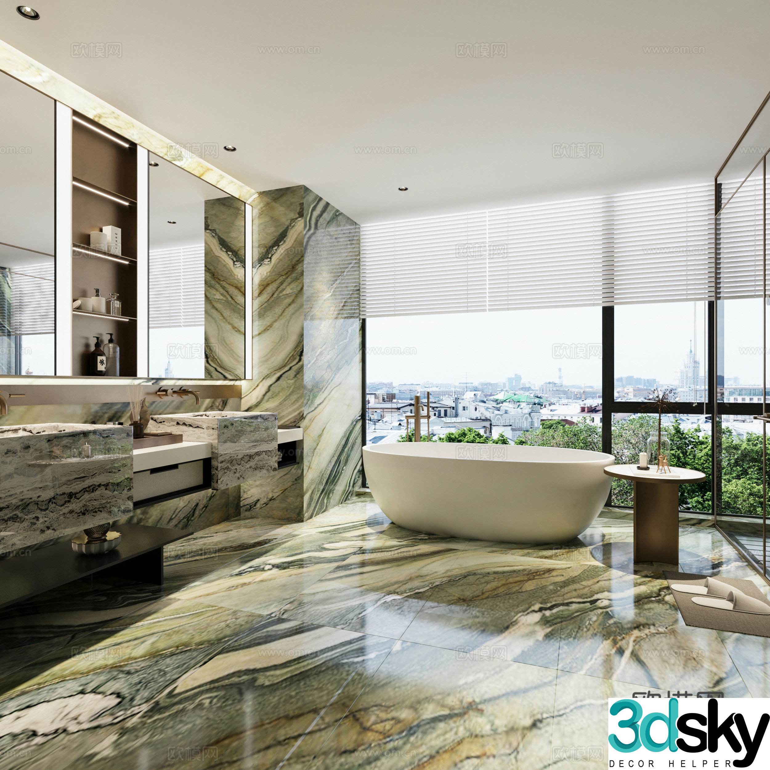 Modern bathroom bathroom 3d model