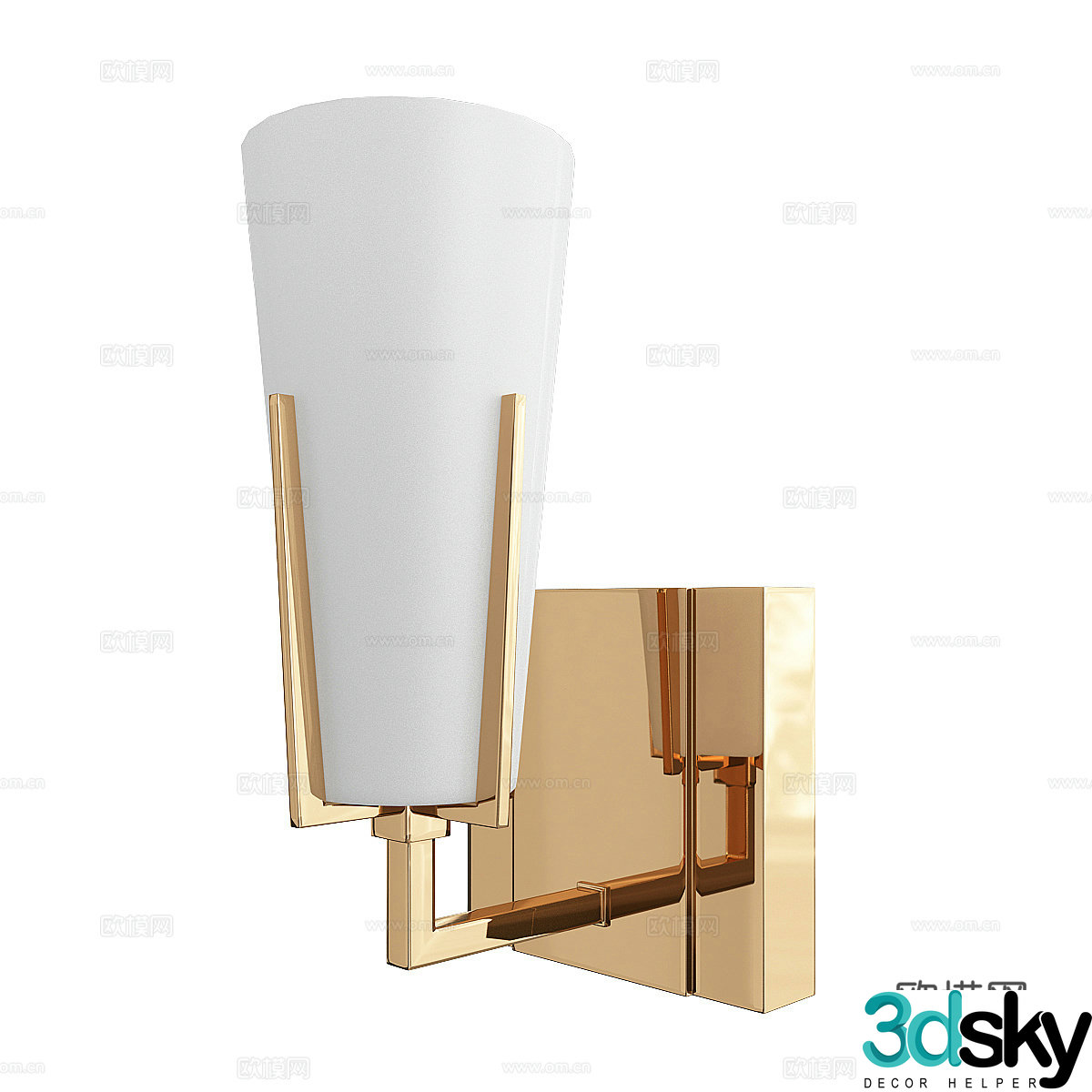 Light luxury wall lamp 3D model