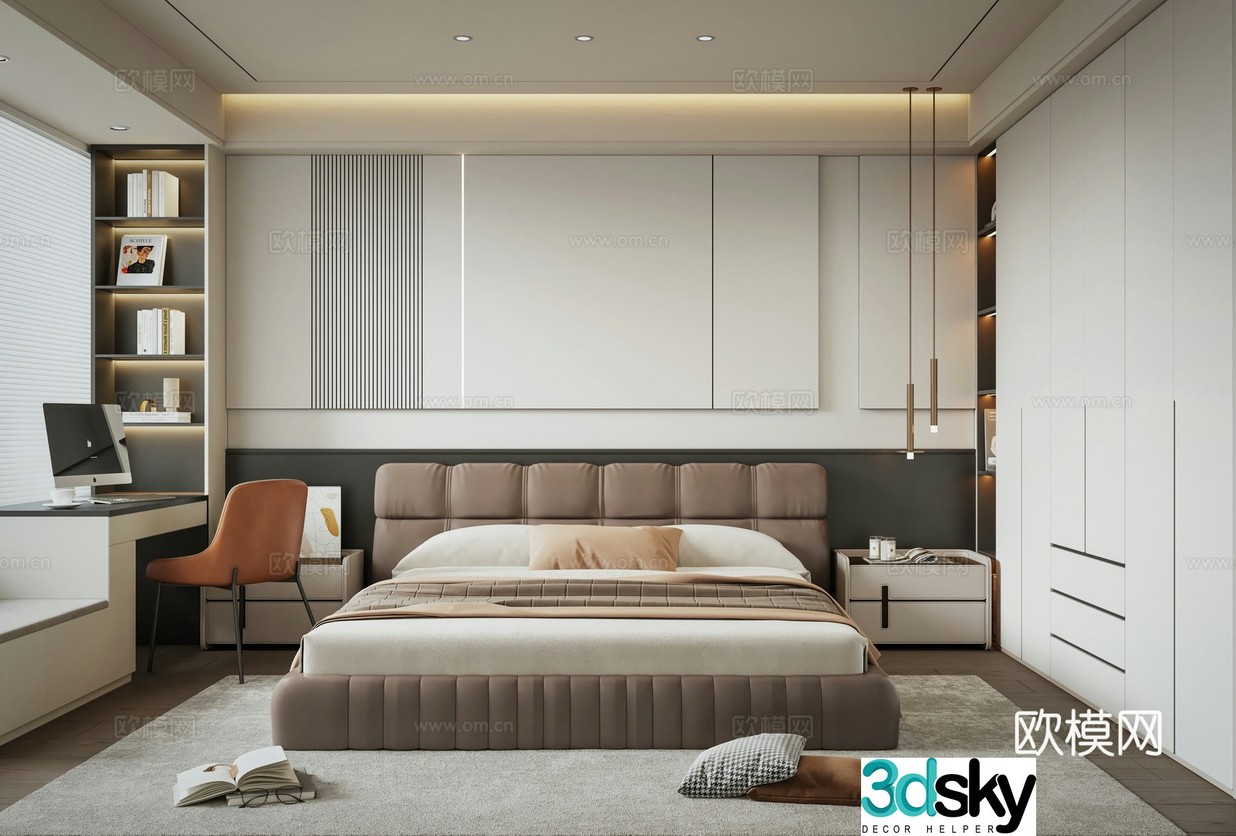 Italian style bedroom second bedroom 3d model
