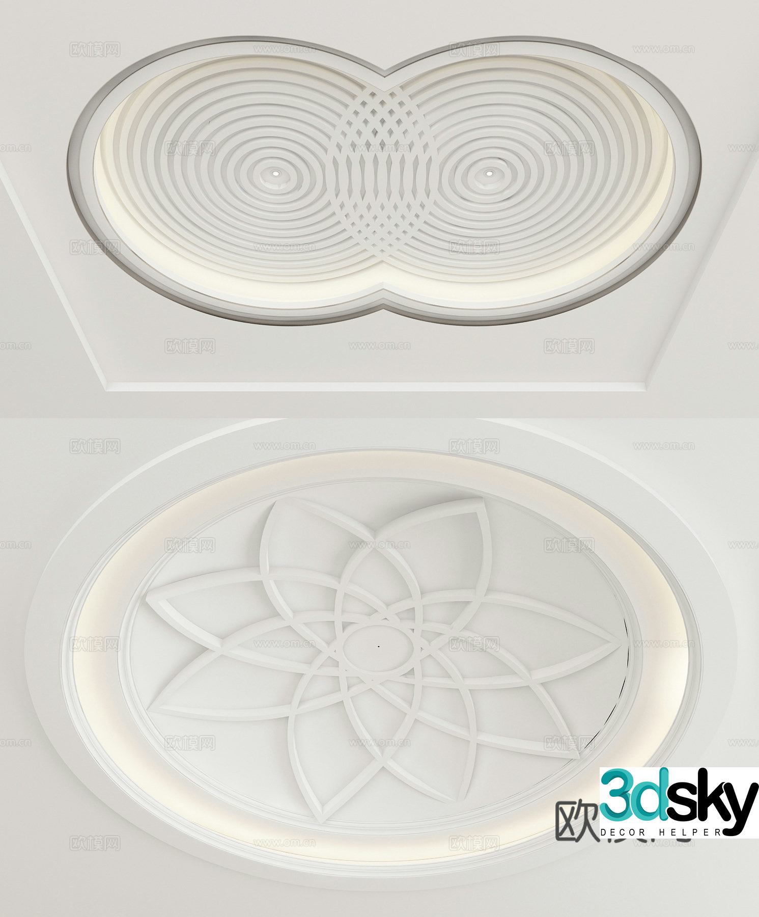 Modern ceiling 3d model