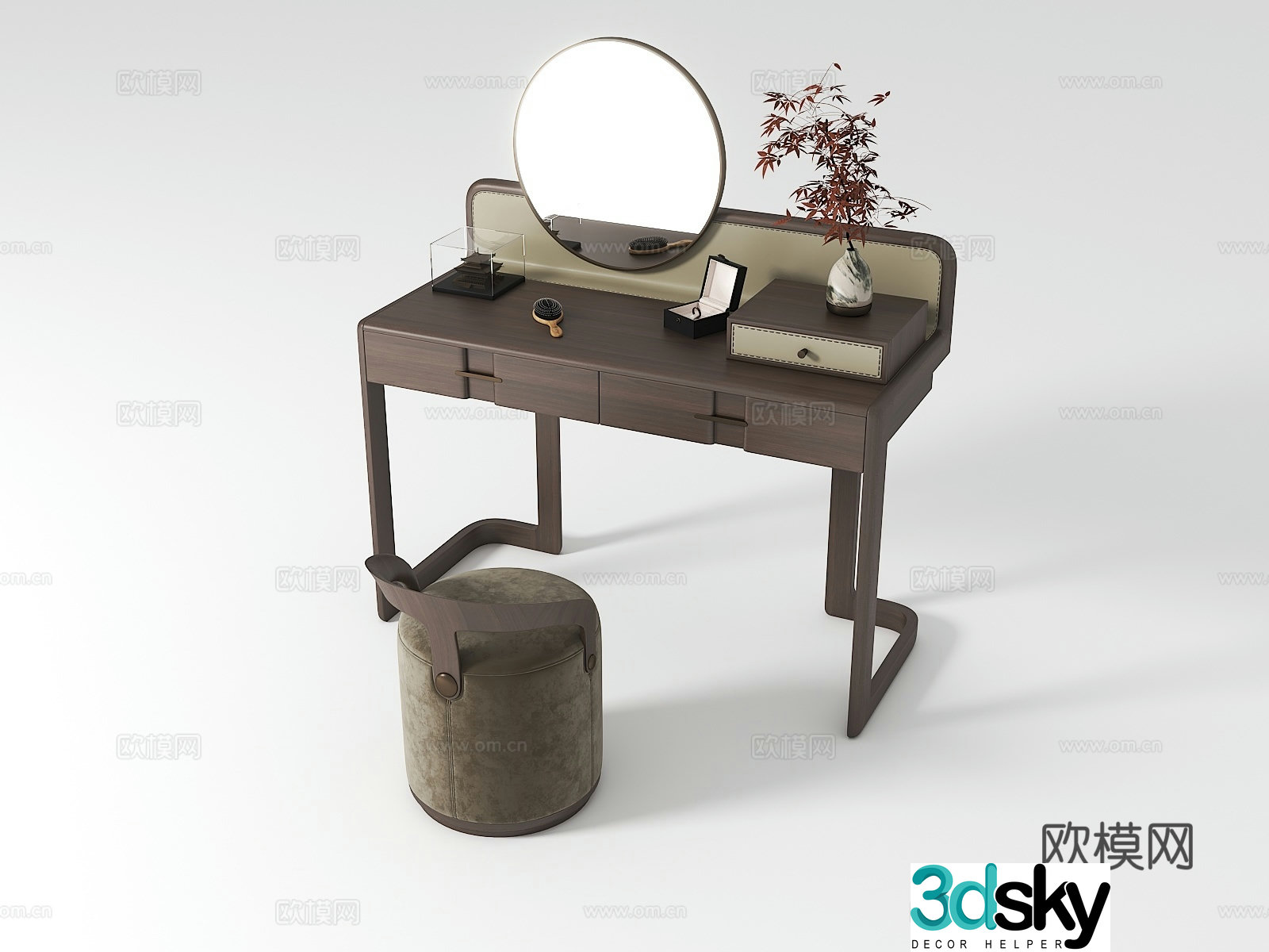 New Chinese style dresser 3d model