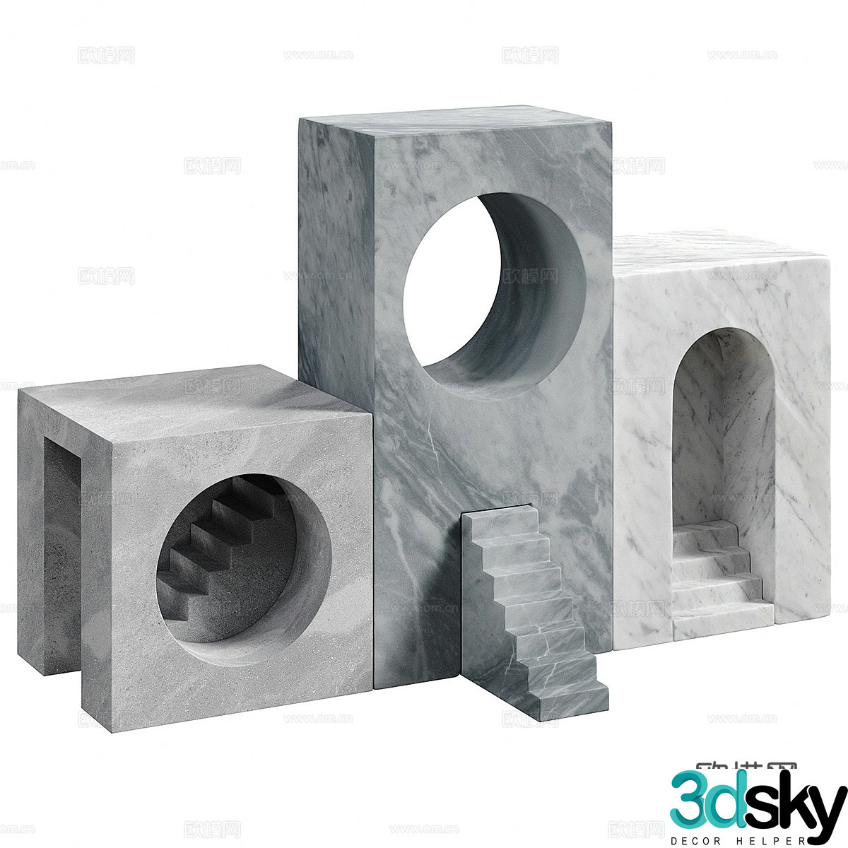 Marble sculpture ornaments 3D model