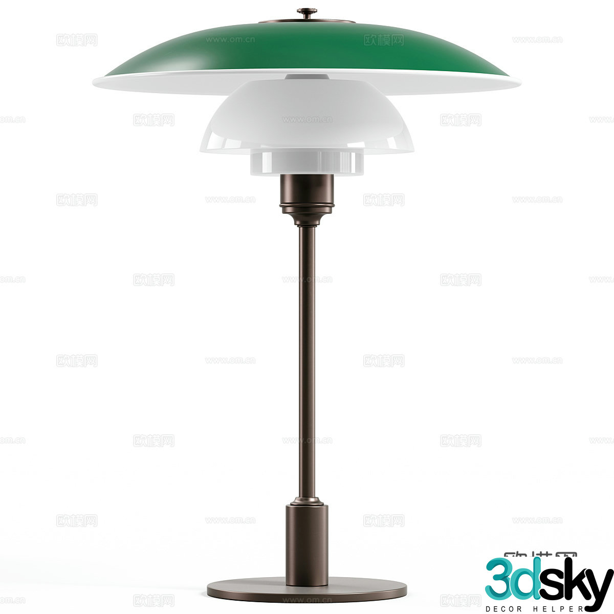 Neoclassical table lamp bedside table lamp 3d model