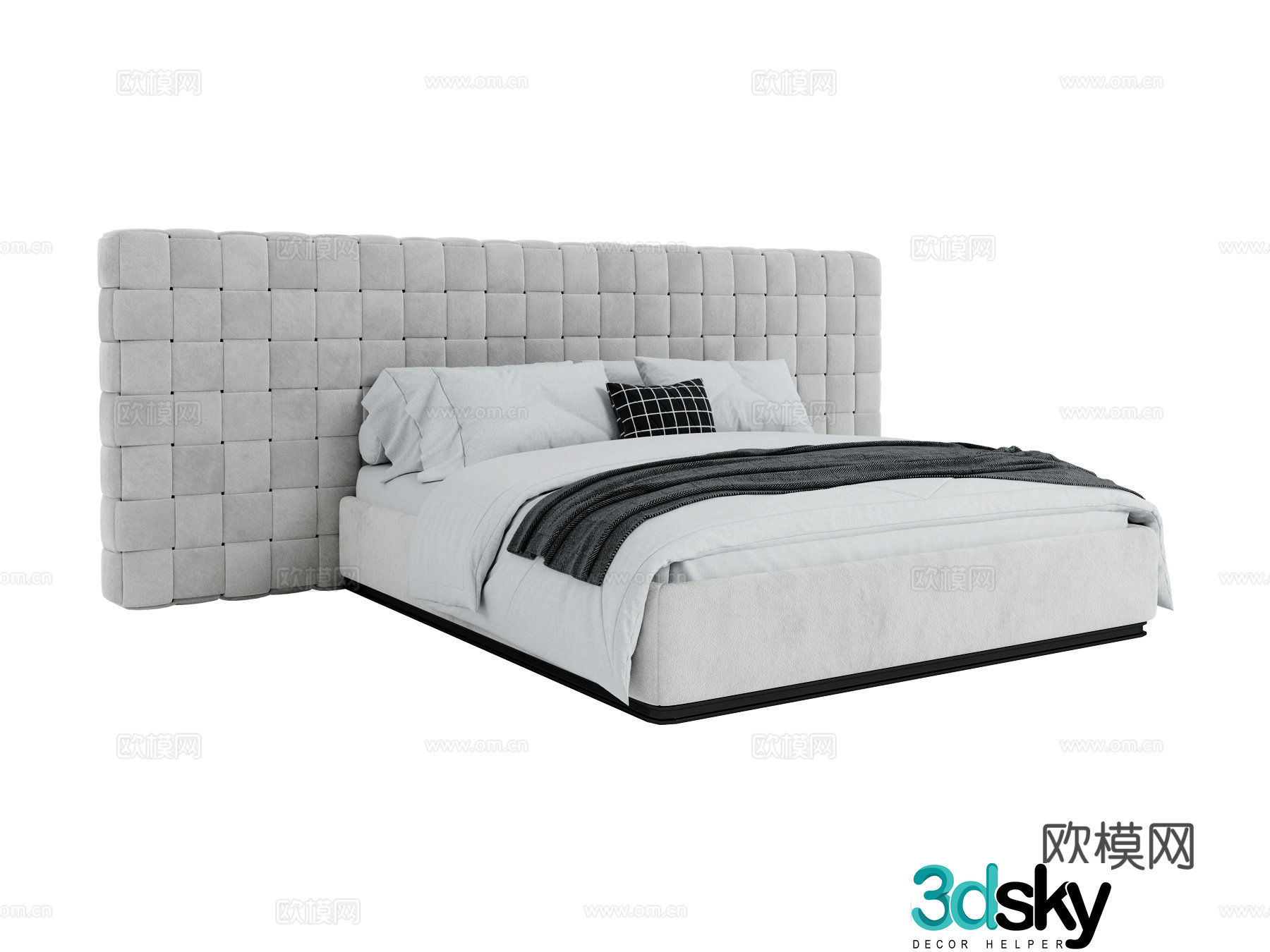 visionnaire double bed 3d model
