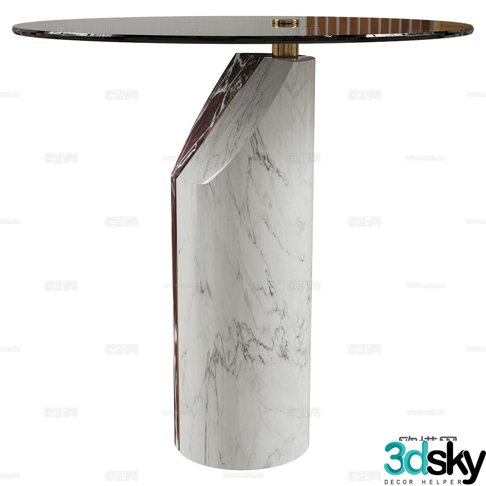 Baxter round table side table 3d model
