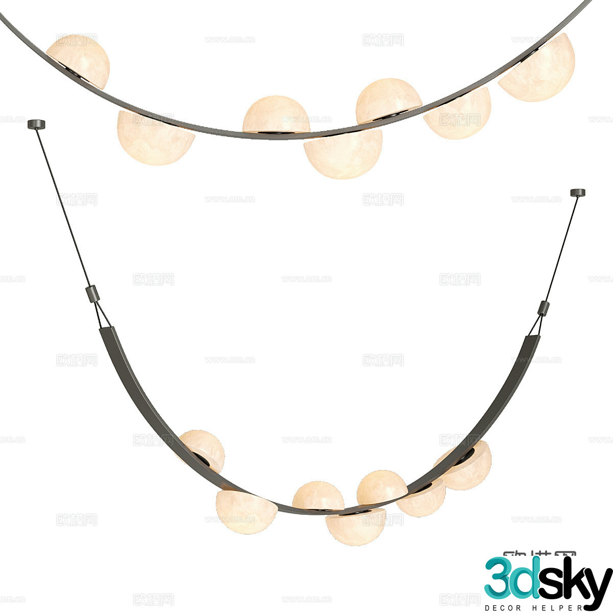 Creative chandelier hall chandelier decorative chandelier 3d model