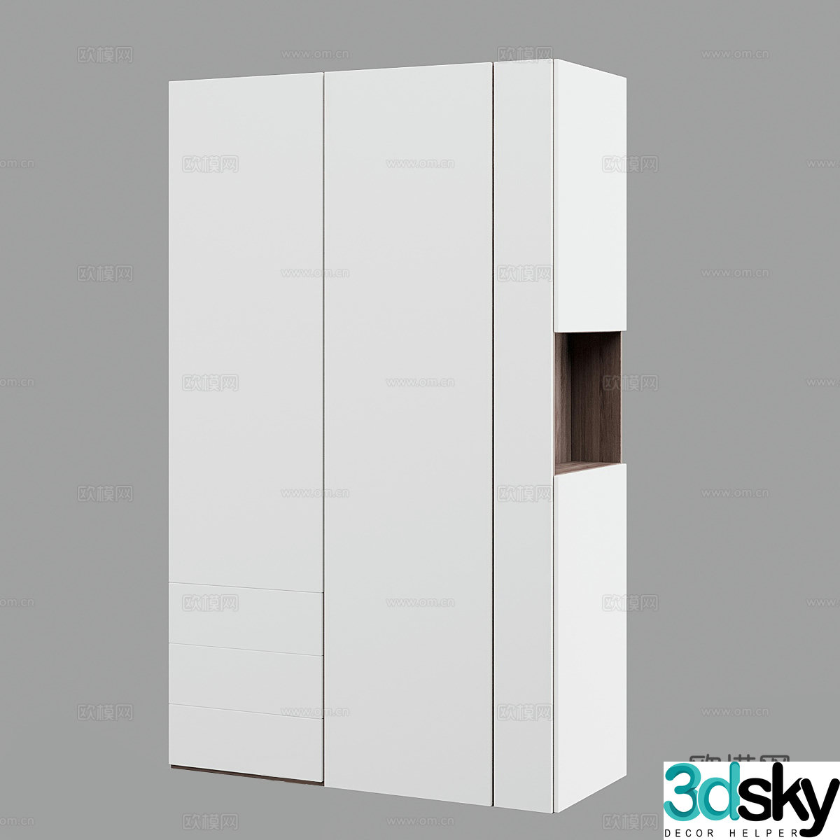 modern wardrobe wardrobe 3d model
