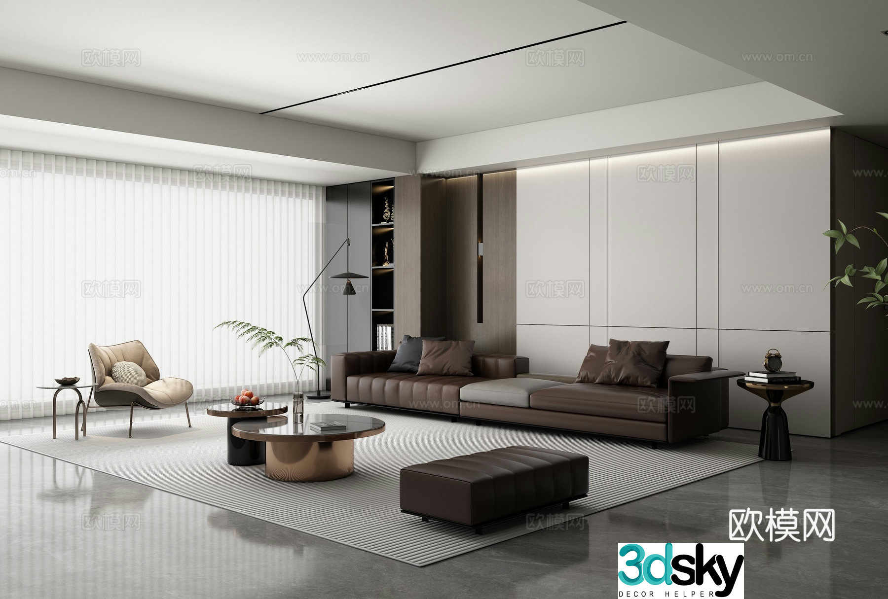 Italian living room 3d model