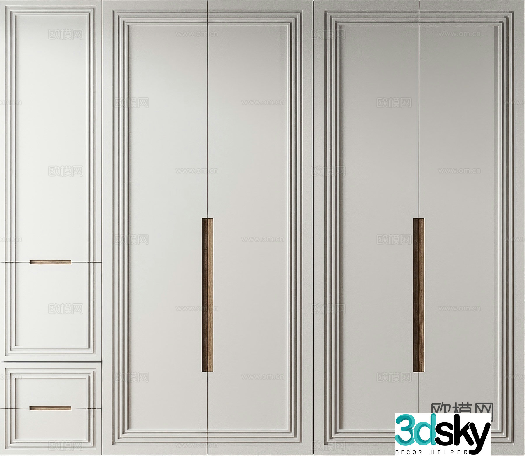 Modern wardrobe 3d model