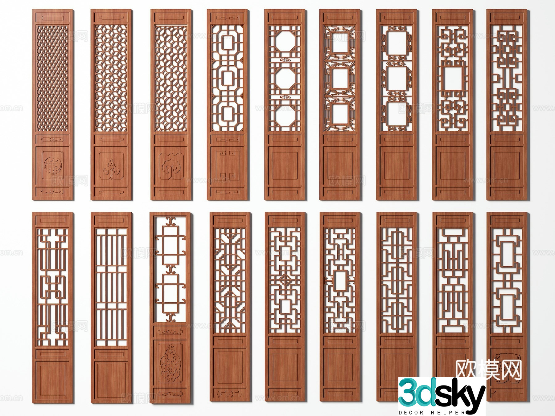 Chinese doors and windows ancient doors lattice doors antique wooden doors 3D model